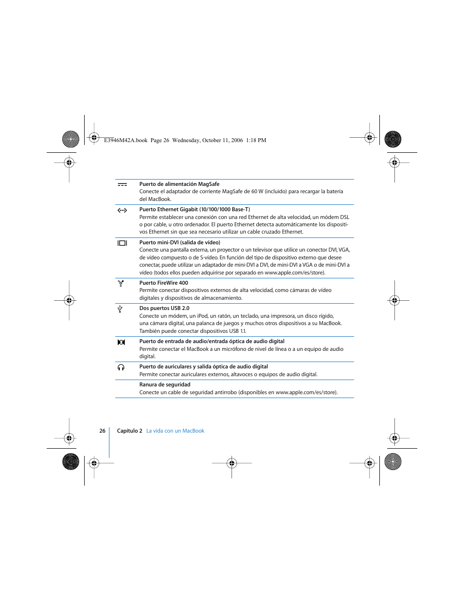 Apple MacBook (13 pulgadas, finales de 2006) User Manual | Page 26 / 76