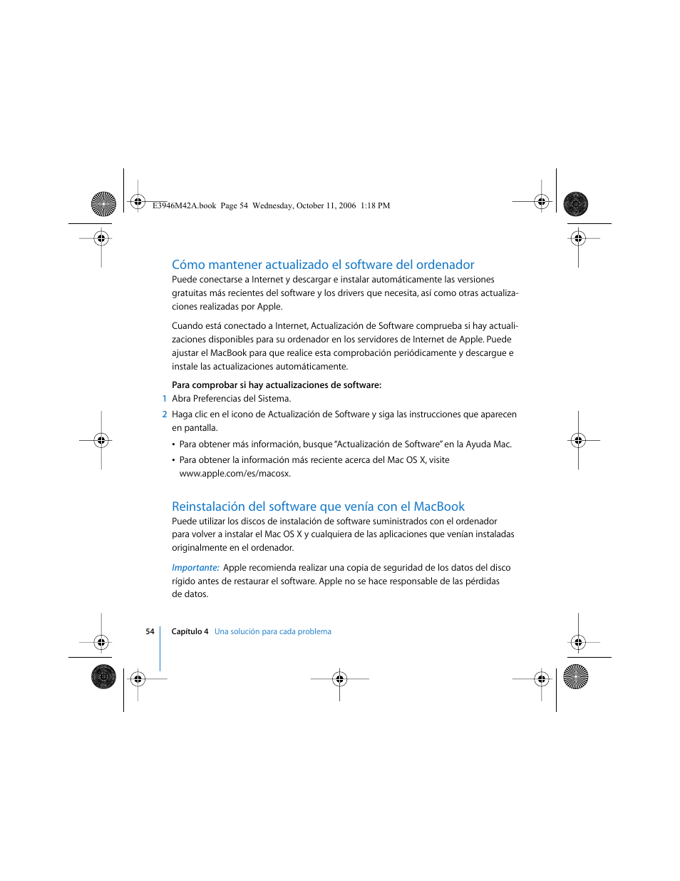 Apple MacBook (13 pulgadas, finales de 2006) User Manual | Page 54 / 76