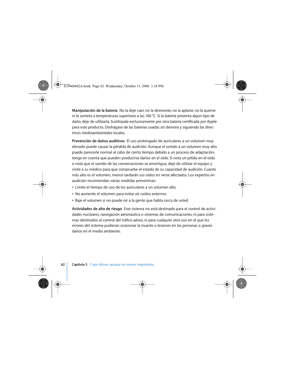 Apple MacBook (13 pulgadas, finales de 2006) User Manual | Page 62 / 76