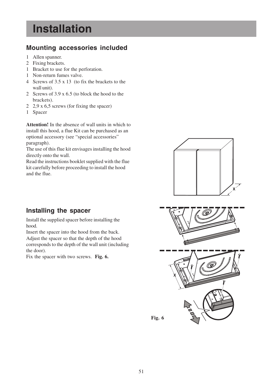 Installation | Electrolux EFP6460X User Manual | Page 51 / 80