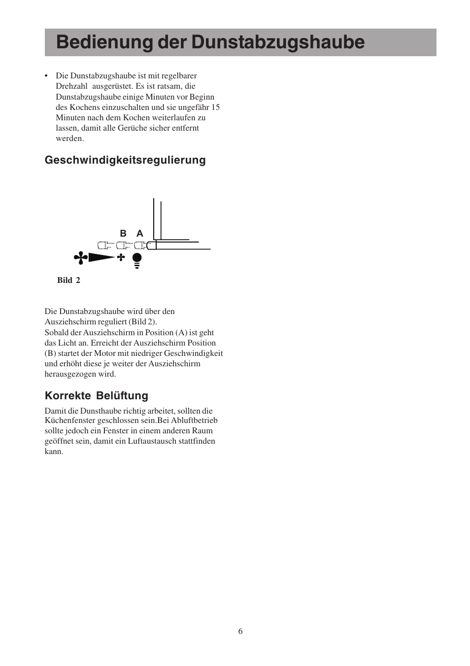 Bedienung der dunstabzugshaube | Electrolux EFP6460X User Manual | Page 6 / 80