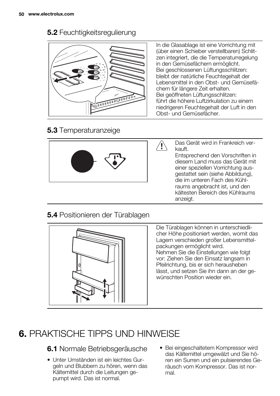 Praktische tipps und hinweise | Electrolux ERN1501AOW User Manual | Page 50 / 72