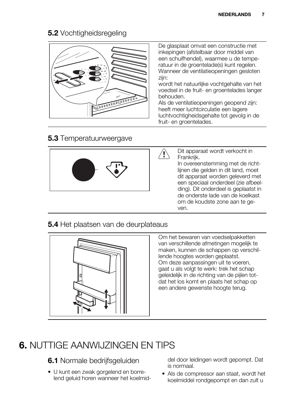 Nuttige aanwijzingen en tips | Electrolux ERN1501AOW User Manual | Page 7 / 72
