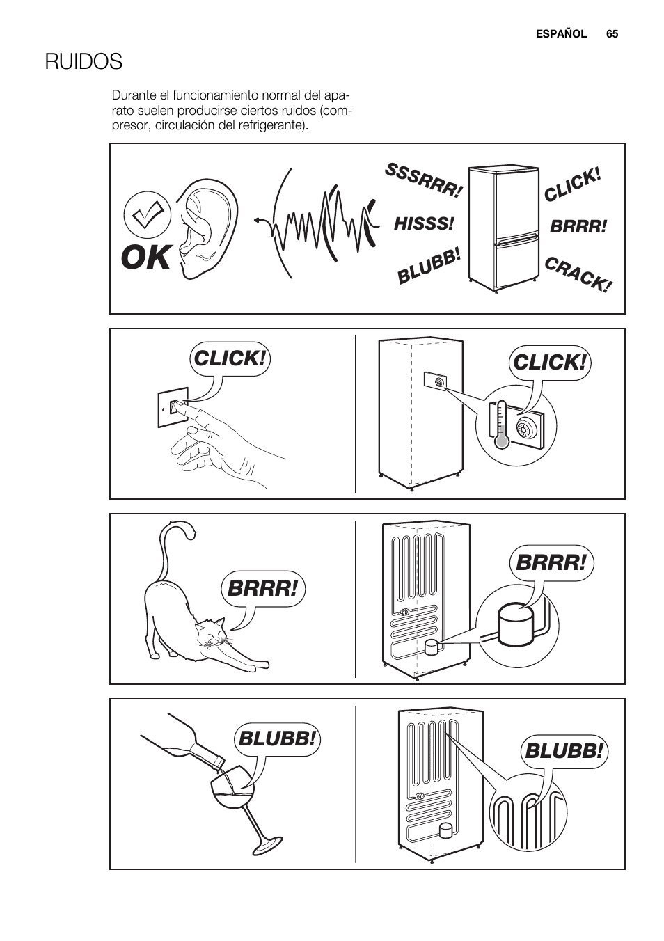 Ruidos, Brrr | Electrolux EUN0600AOW User Manual | Page 65 / 68