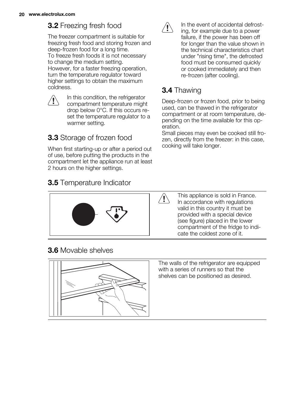 Electrolux ERN2214FOW User Manual | Page 20 / 60