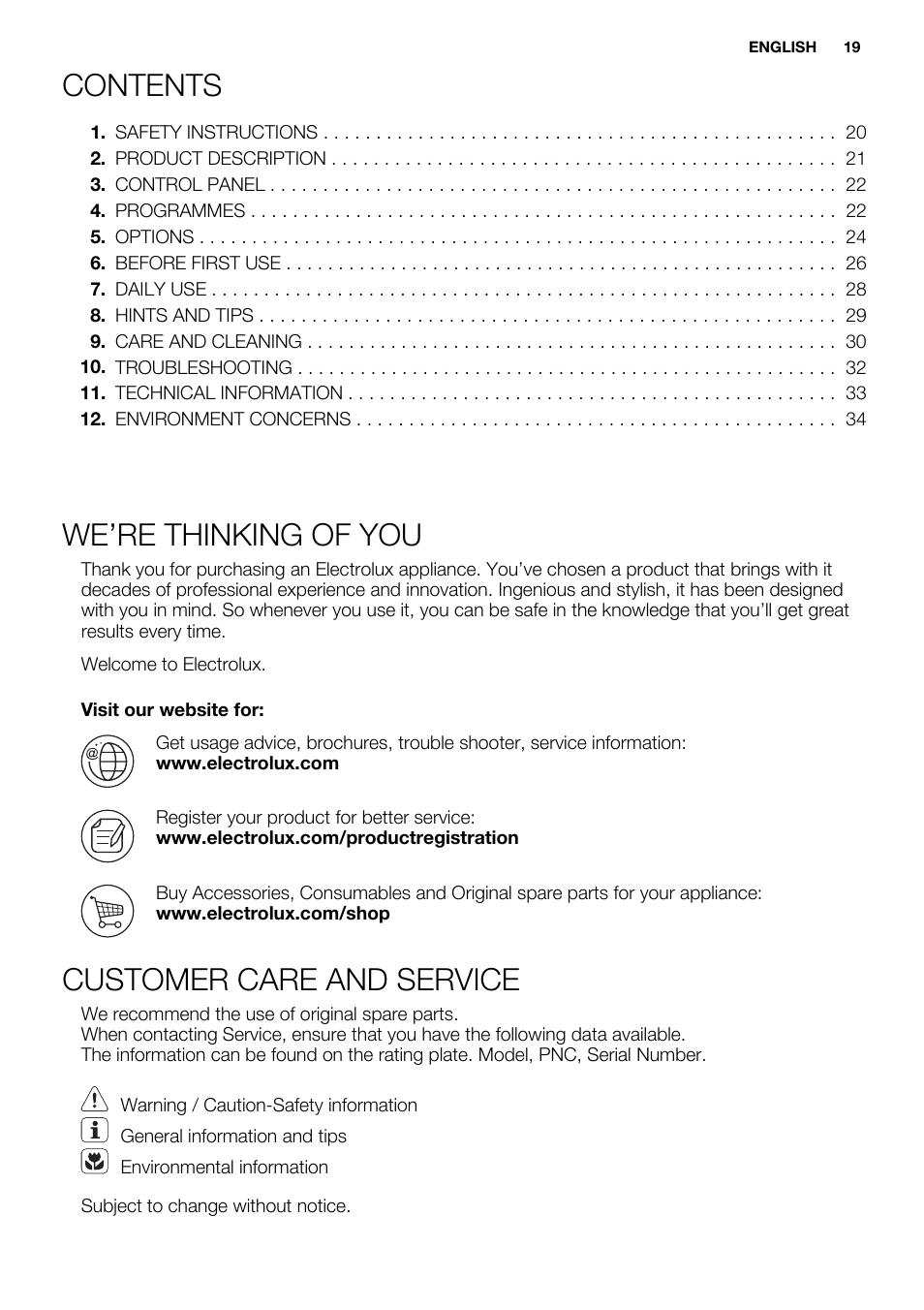 Electrolux ESL6391RA User Manual | Page 19 / 72