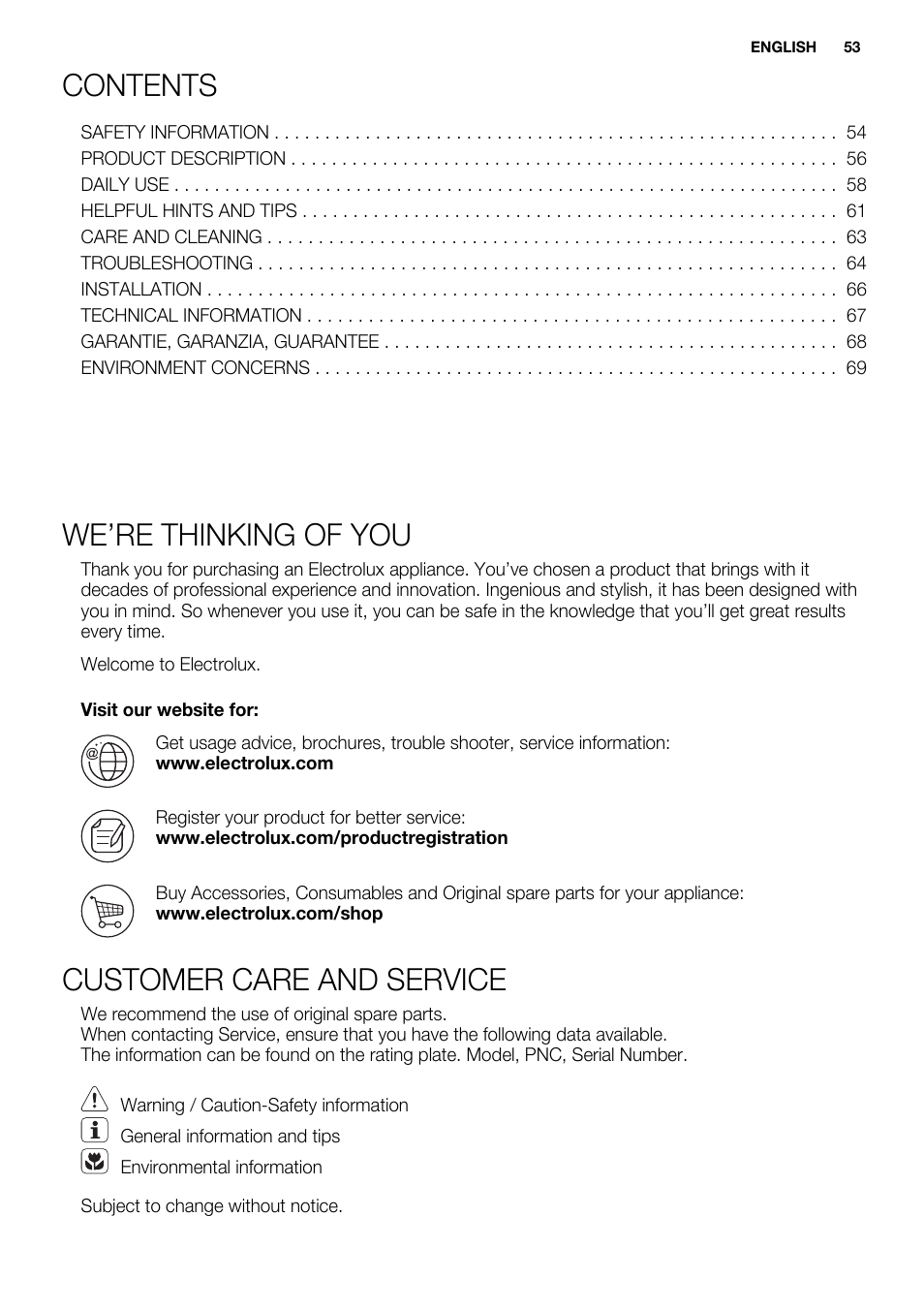 Electrolux EHF6747FOK User Manual | Page 53 / 72