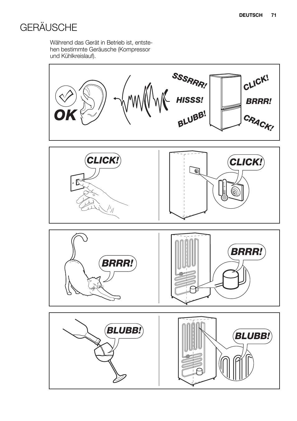 Geräusche, Brrr | Electrolux ENN2900AOW User Manual | Page 71 / 100