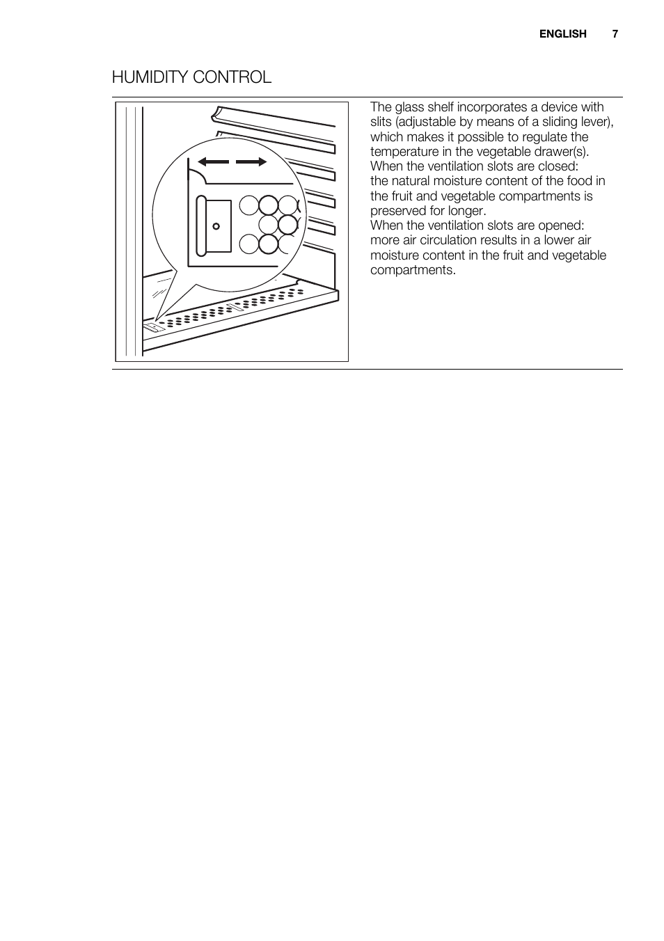Humidity control | Electrolux ERN2301AOW User Manual | Page 7 / 84