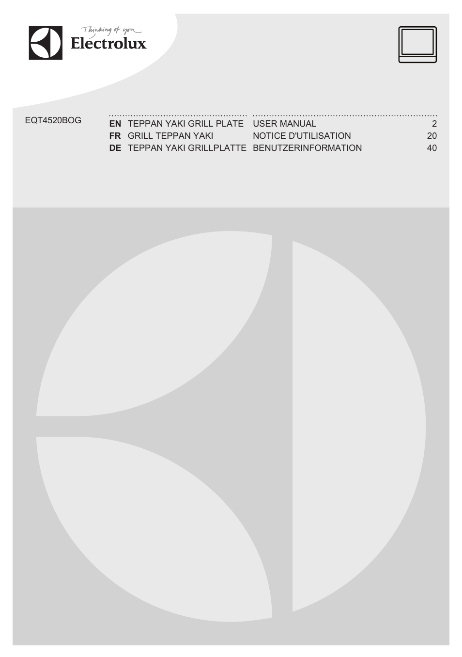 Electrolux EQT4520BOG User Manual | 60 pages