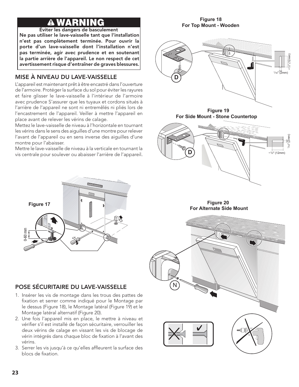 Warning | Bosch SGE63E15UC User Manual | Page 24 / 39