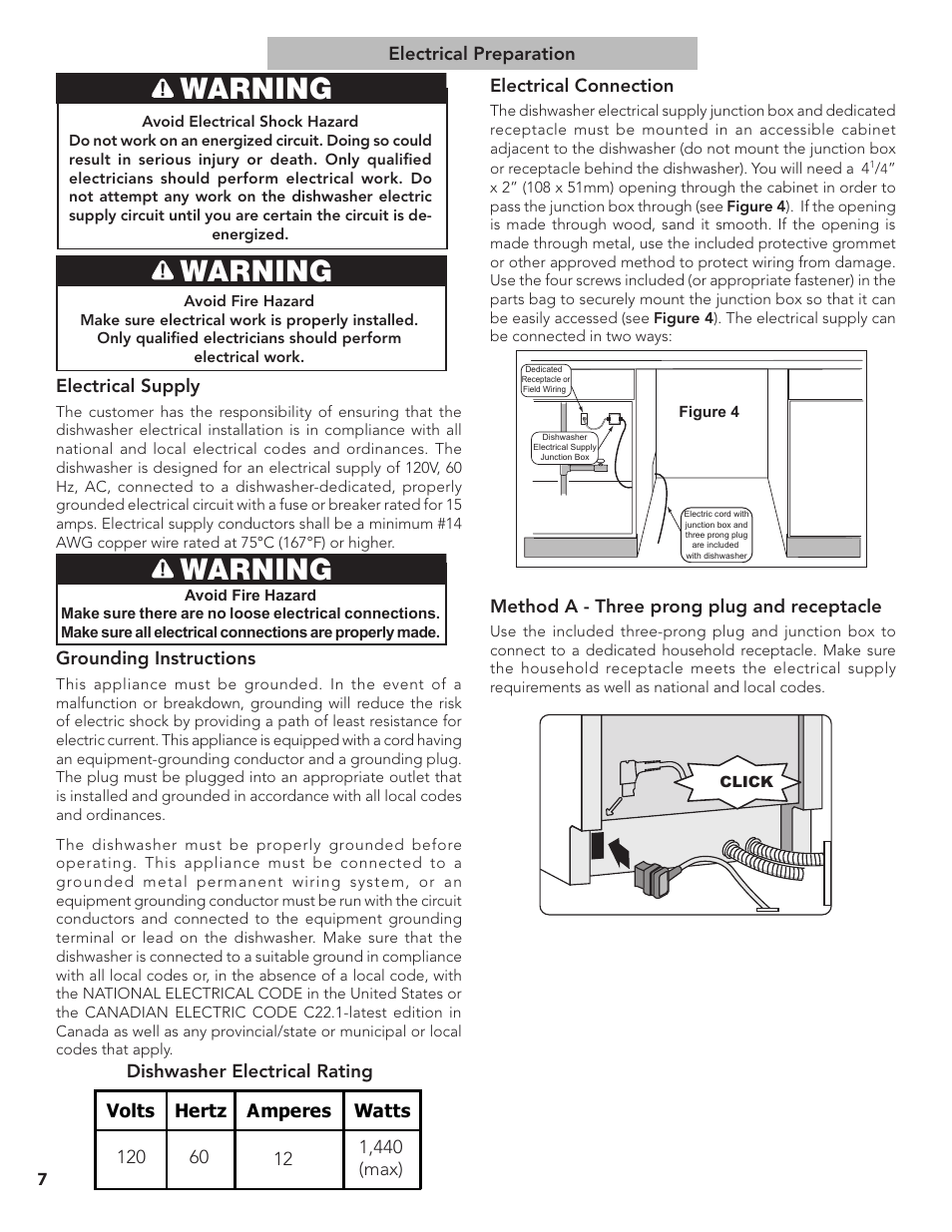 Warning | Bosch SGE63E15UC User Manual | Page 8 / 39