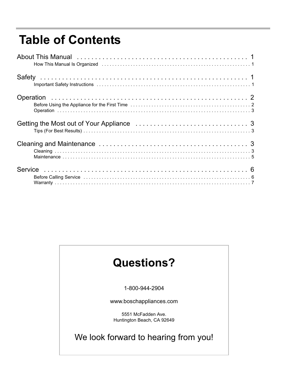 Bosch DHL755BUC User Manual | Page 2 / 32