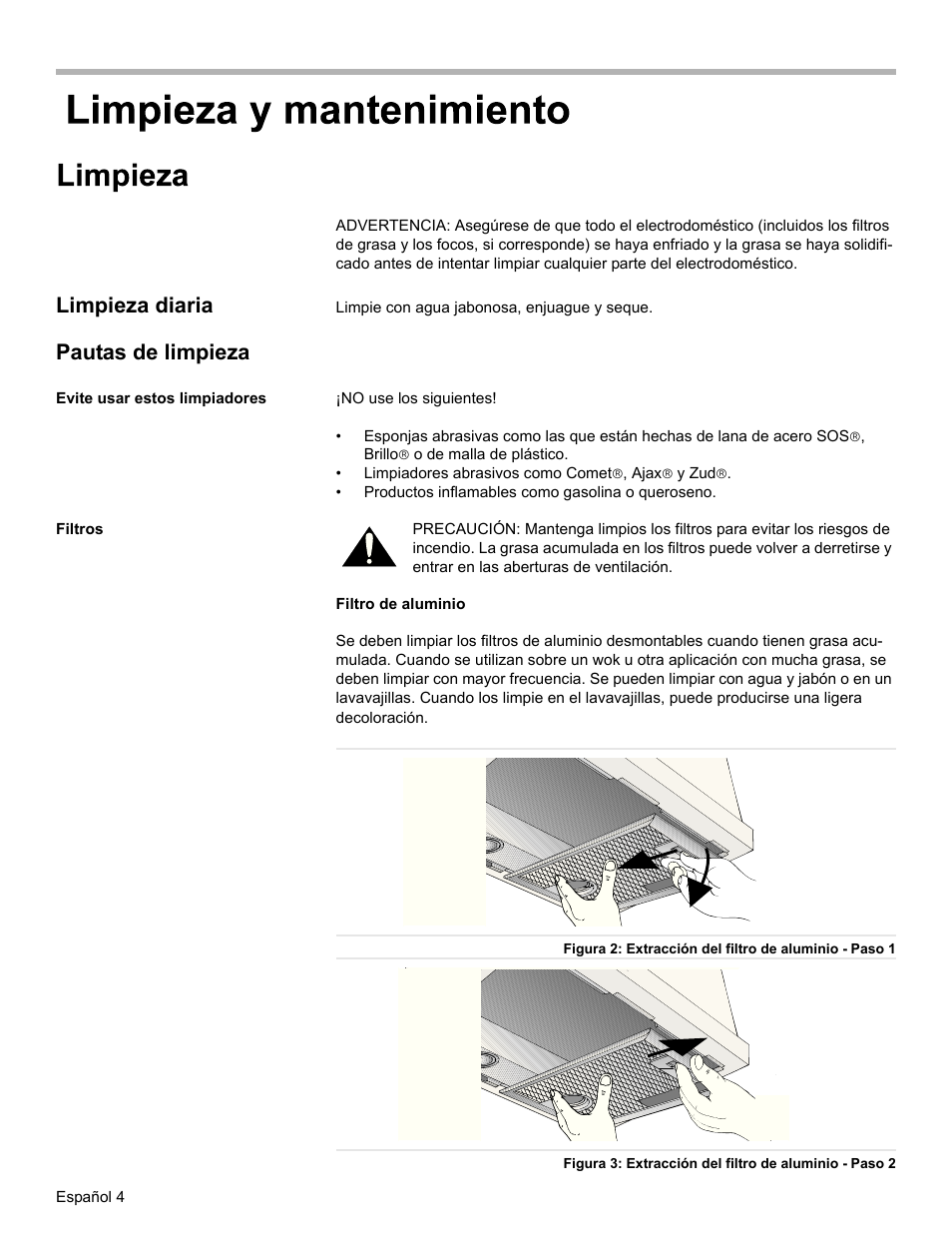 Limpieza diaria, Pautas de limpieza | Bosch DHL755BUC User Manual | Page 26 / 32