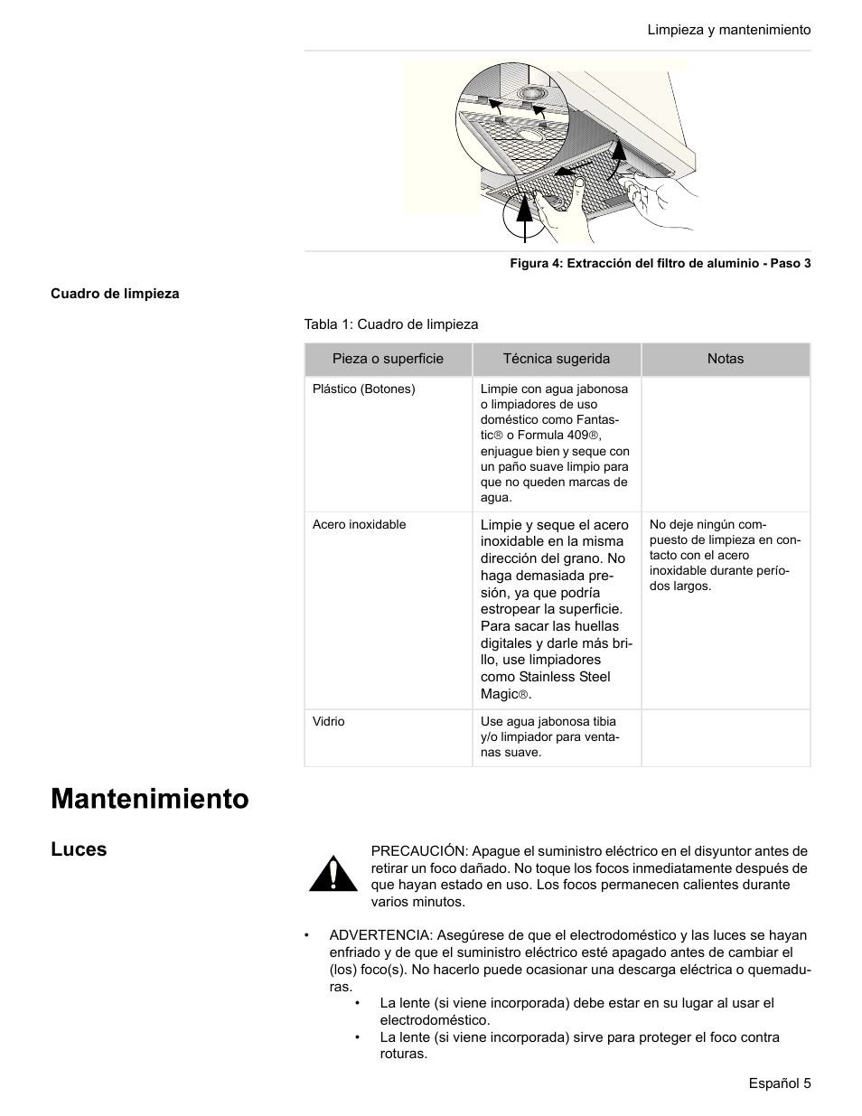 Luces | Bosch DHL755BUC User Manual | Page 27 / 32