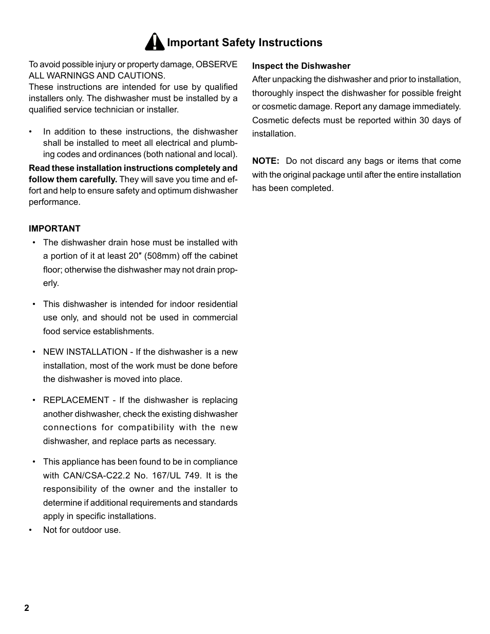 Important safety instructions | Bosch SHE9PT55UC User Manual | Page 2 / 38