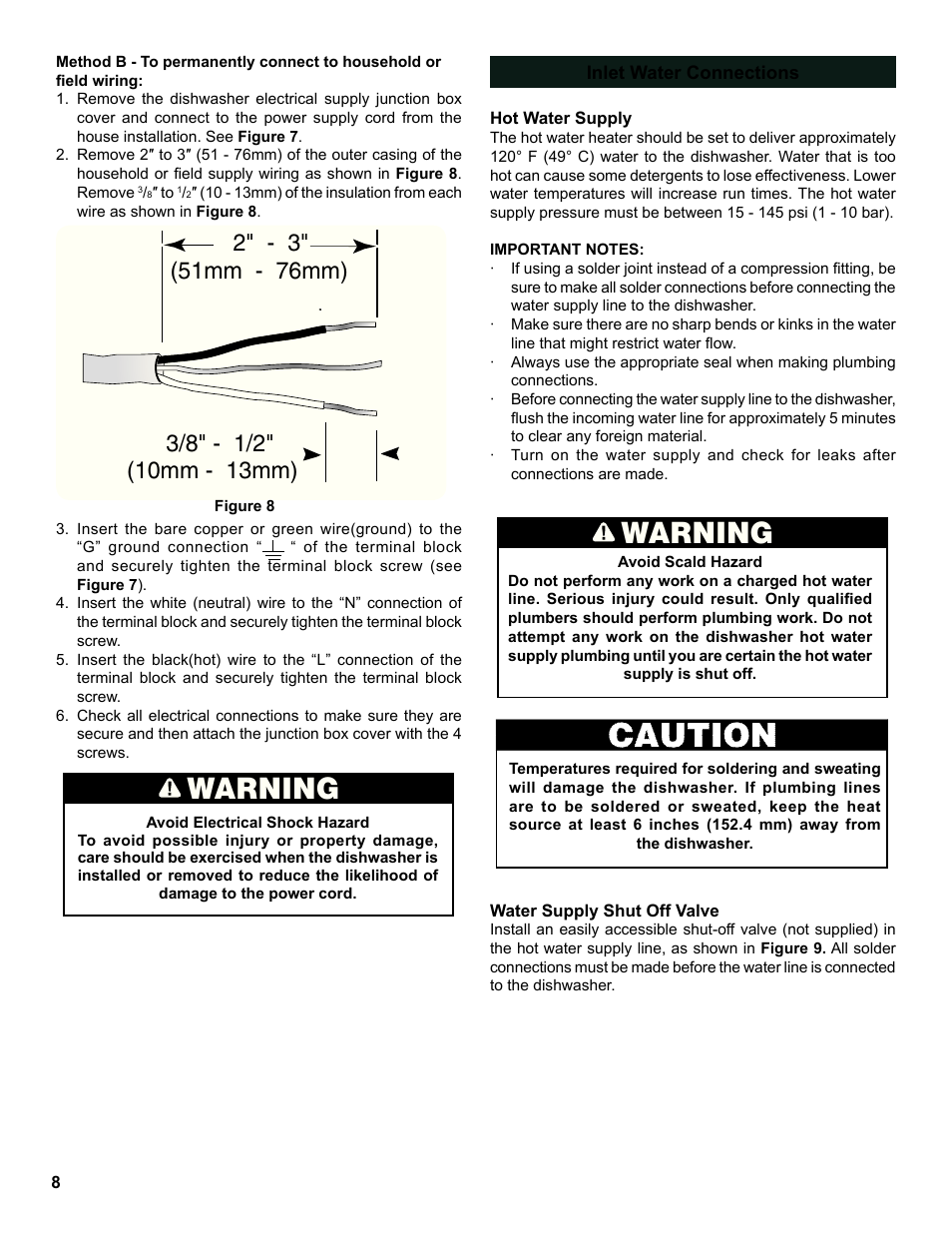 Warning | Bosch SHE9PT55UC User Manual | Page 8 / 38