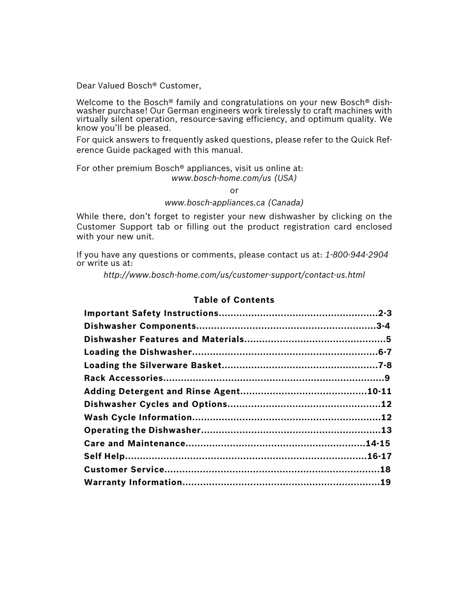 Bosch SHX3AR52UC User Manual | Page 3 / 64