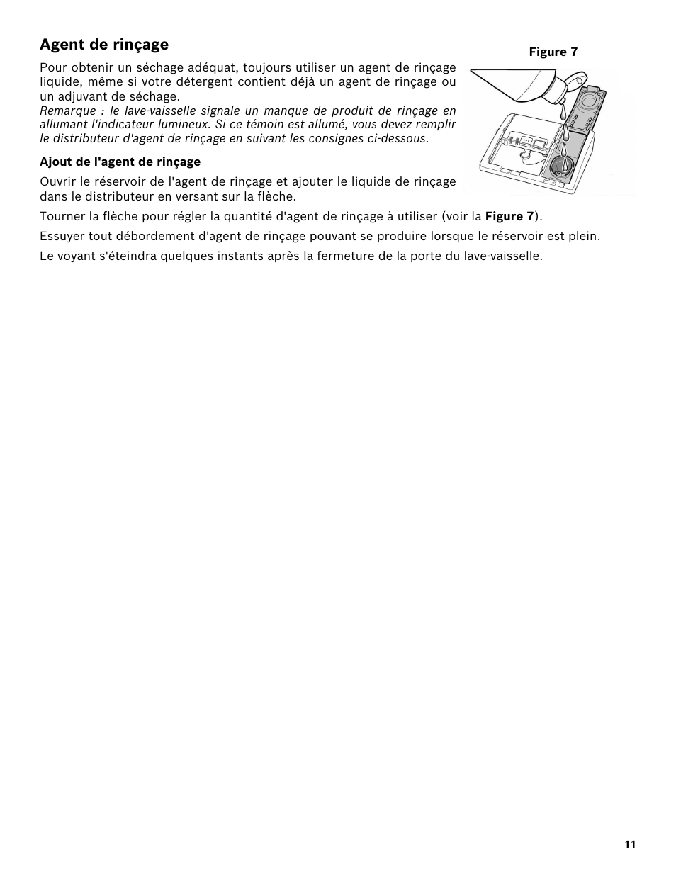 Agent de rinçage, Ajout de l'agent de rinçage | Bosch SHX3AR52UC User Manual | Page 33 / 64