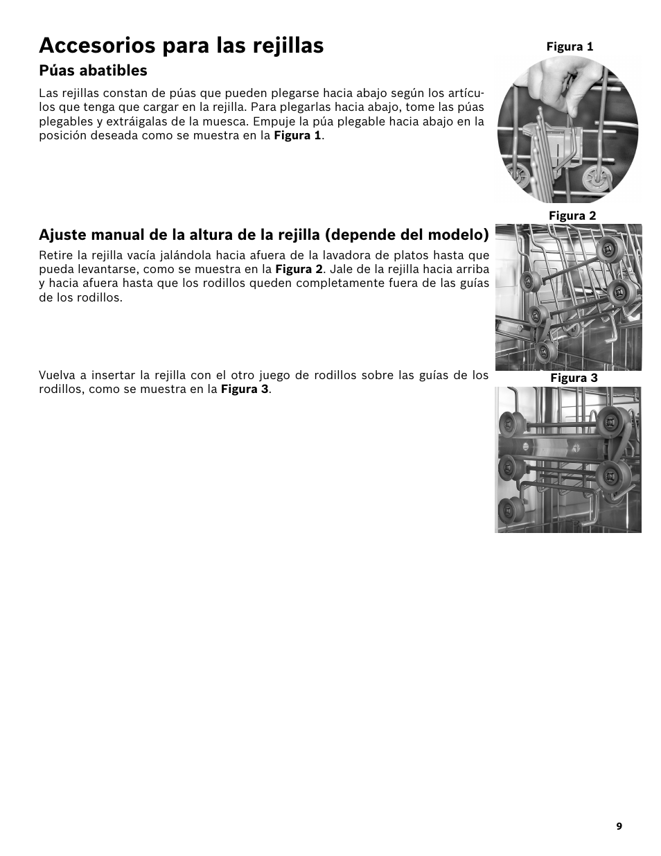 Accesorios para las rejillas, Púas abatibles | Bosch SHX3AR52UC User Manual | Page 51 / 64