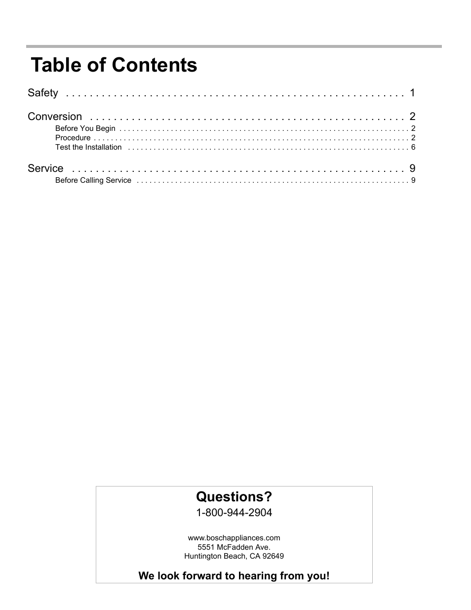 Bosch HDS7052U User Manual | Page 2 / 32