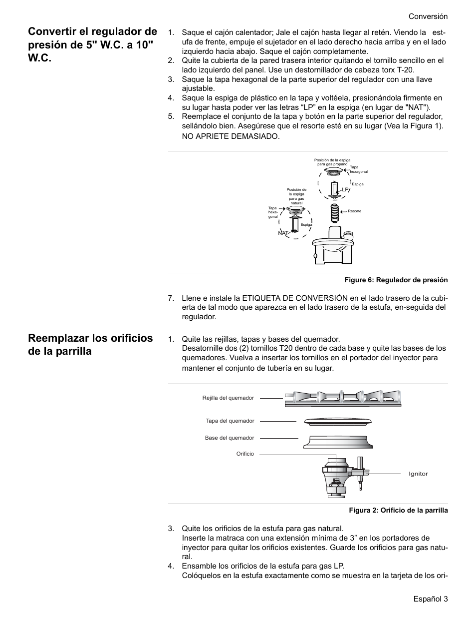 Reemplazar los orificios de la parrilla | Bosch HDS7052U User Manual | Page 25 / 32