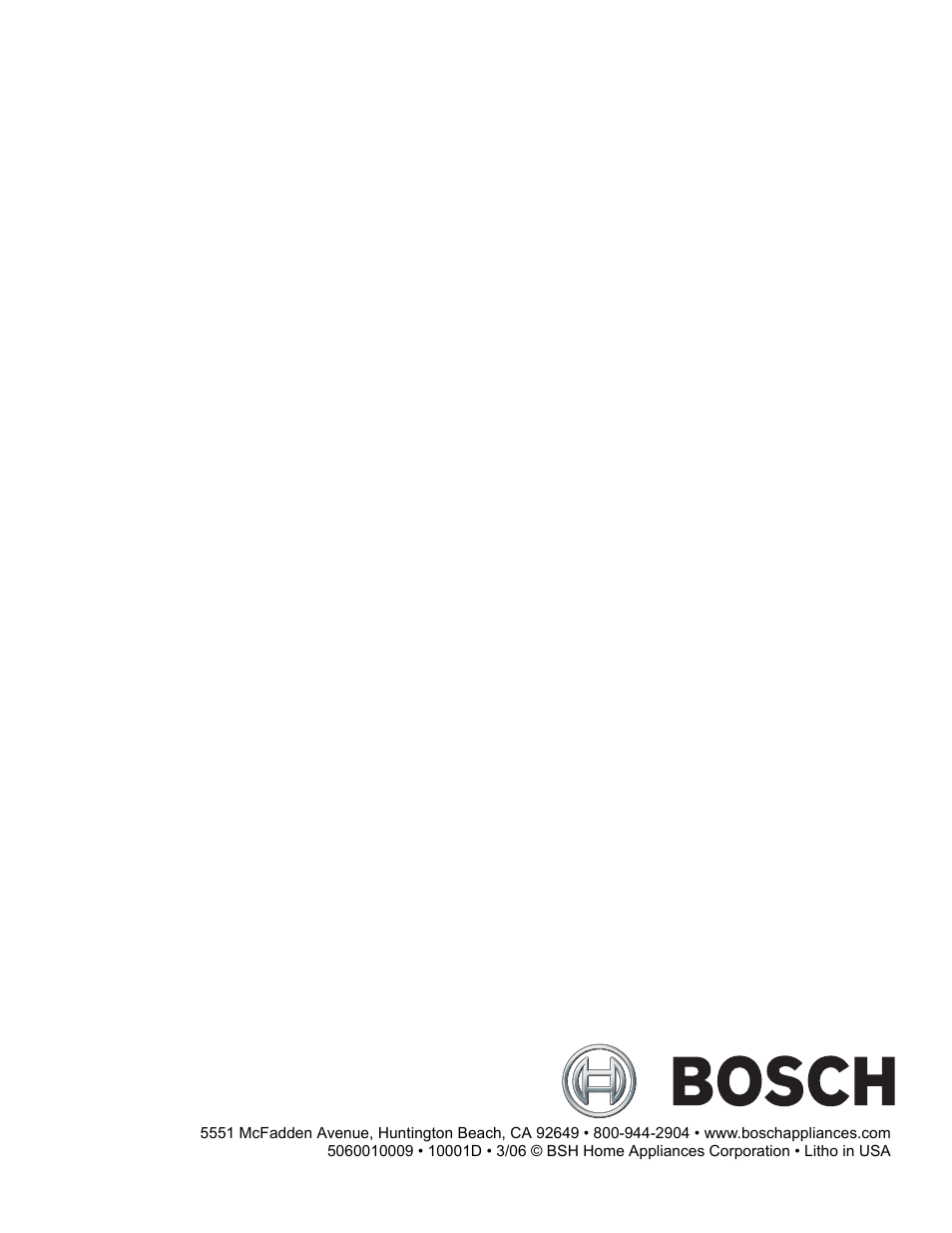 Bosch HDS7052U User Manual | Page 32 / 32