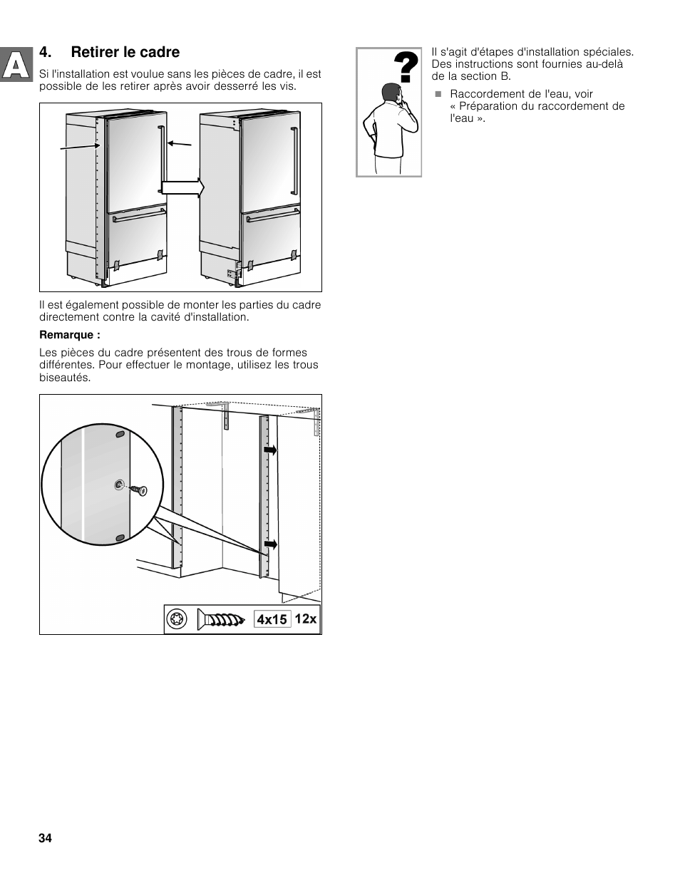 Retirer le cadre | Bosch B30BB830SS User Manual | Page 34 / 61