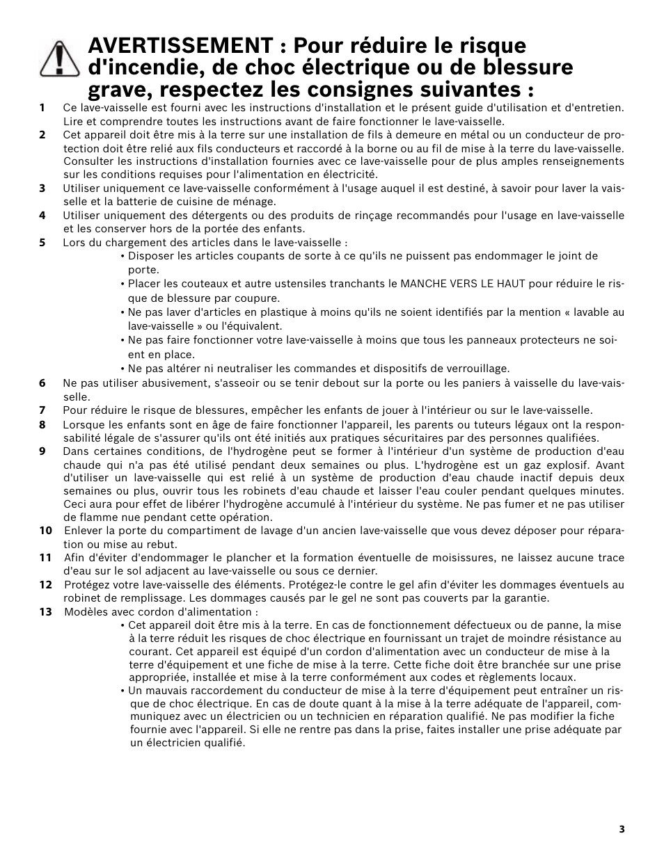13 modèles avec cordon d'alimentation | Bosch SHX3AR55UC User Manual | Page 25 / 64