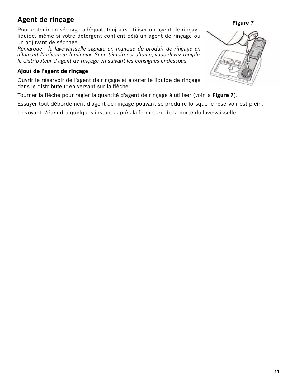 Agent de rinçage, Ajout de l'agent de rinçage | Bosch SHX3AR55UC User Manual | Page 33 / 64