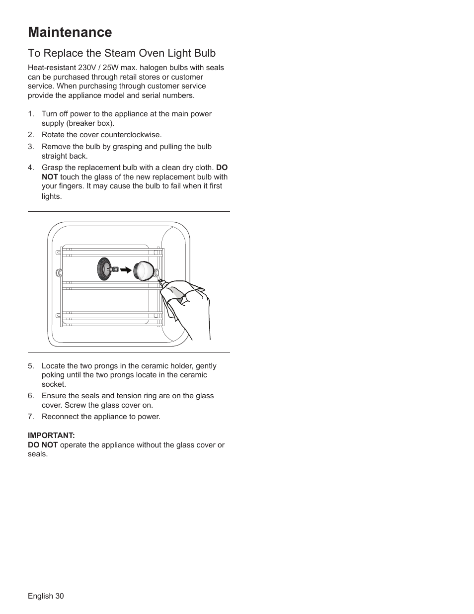 Maintenance | Bosch HSLP451UC User Manual | Page 32 / 116