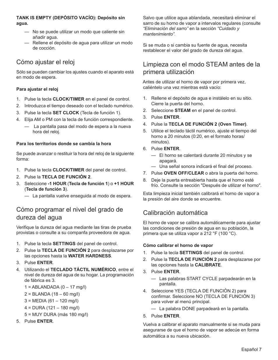 Cómo ajustar el reloj, Calibración automática | Bosch HSLP451UC User Manual | Page 82 / 116