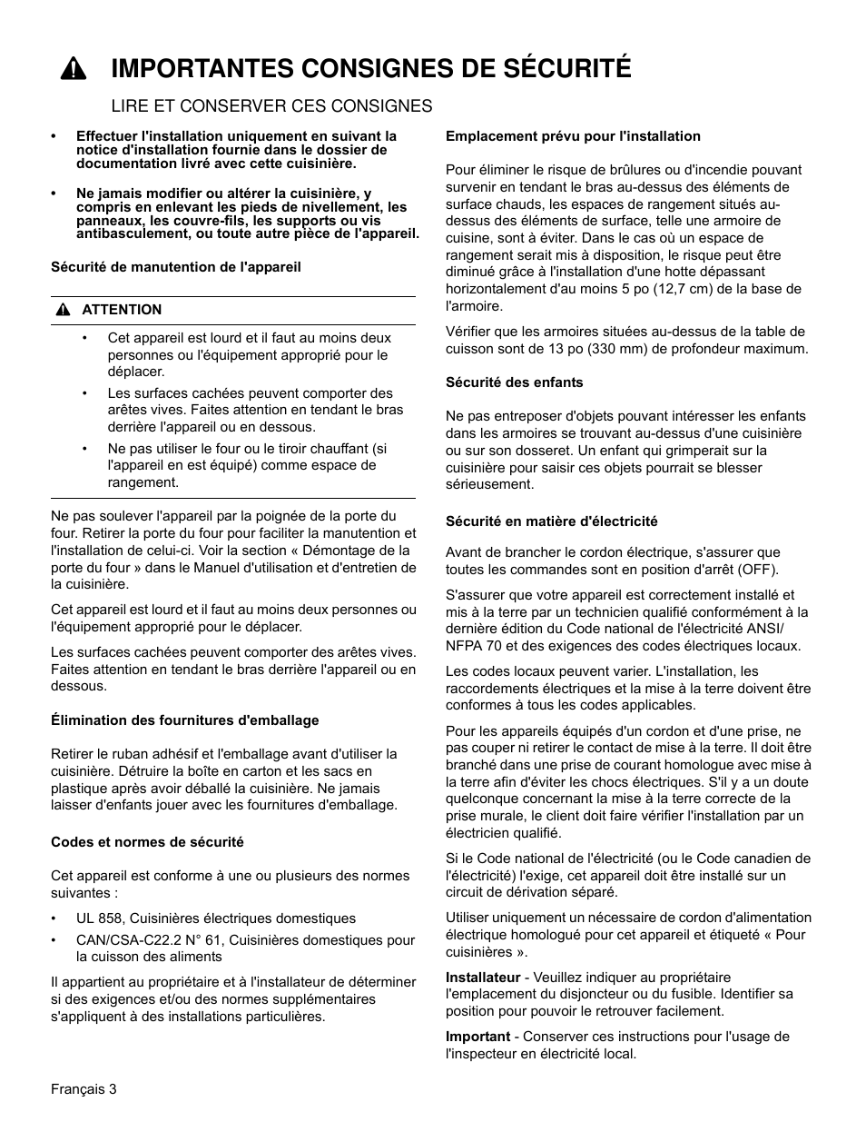 9importantes consignes de sécurité | Bosch HGI8054UC User Manual | Page 26 / 68