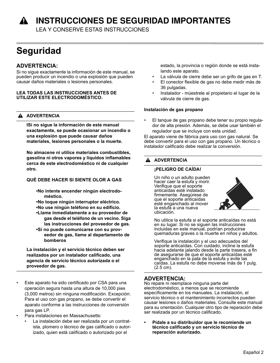 Seguridad, 9instrucciones de seguridad importantes | Bosch HGI8054UC User Manual | Page 47 / 68