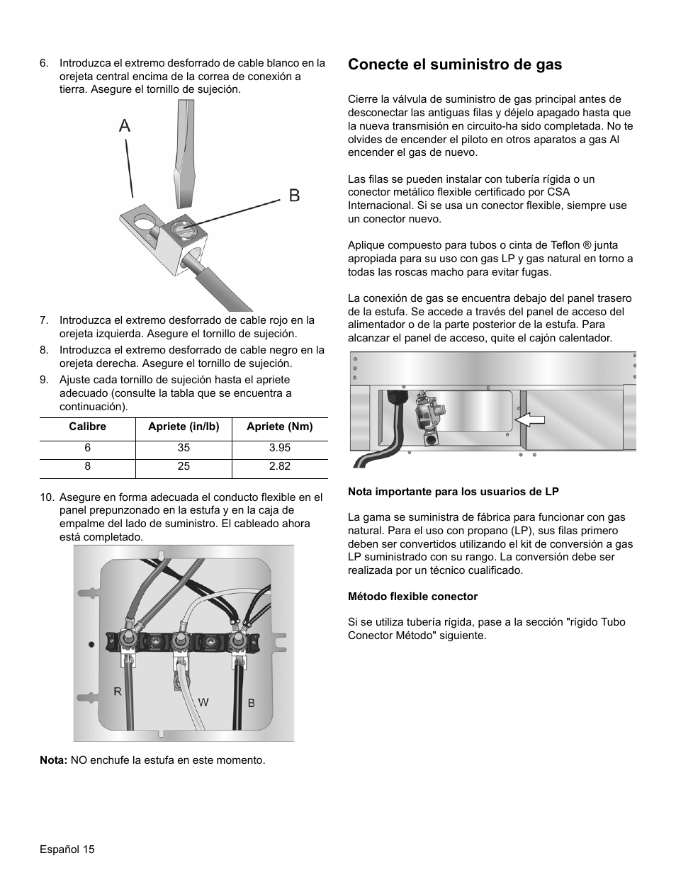 Conecte el suministro de gas | Bosch HGI8054UC User Manual | Page 60 / 68