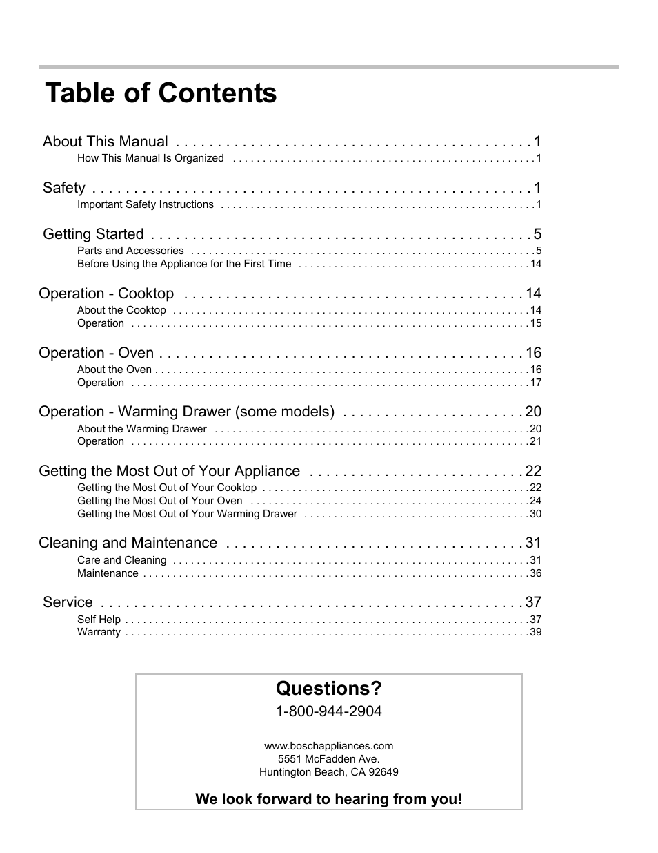 Bosch HES7282U User Manual | Page 2 / 128