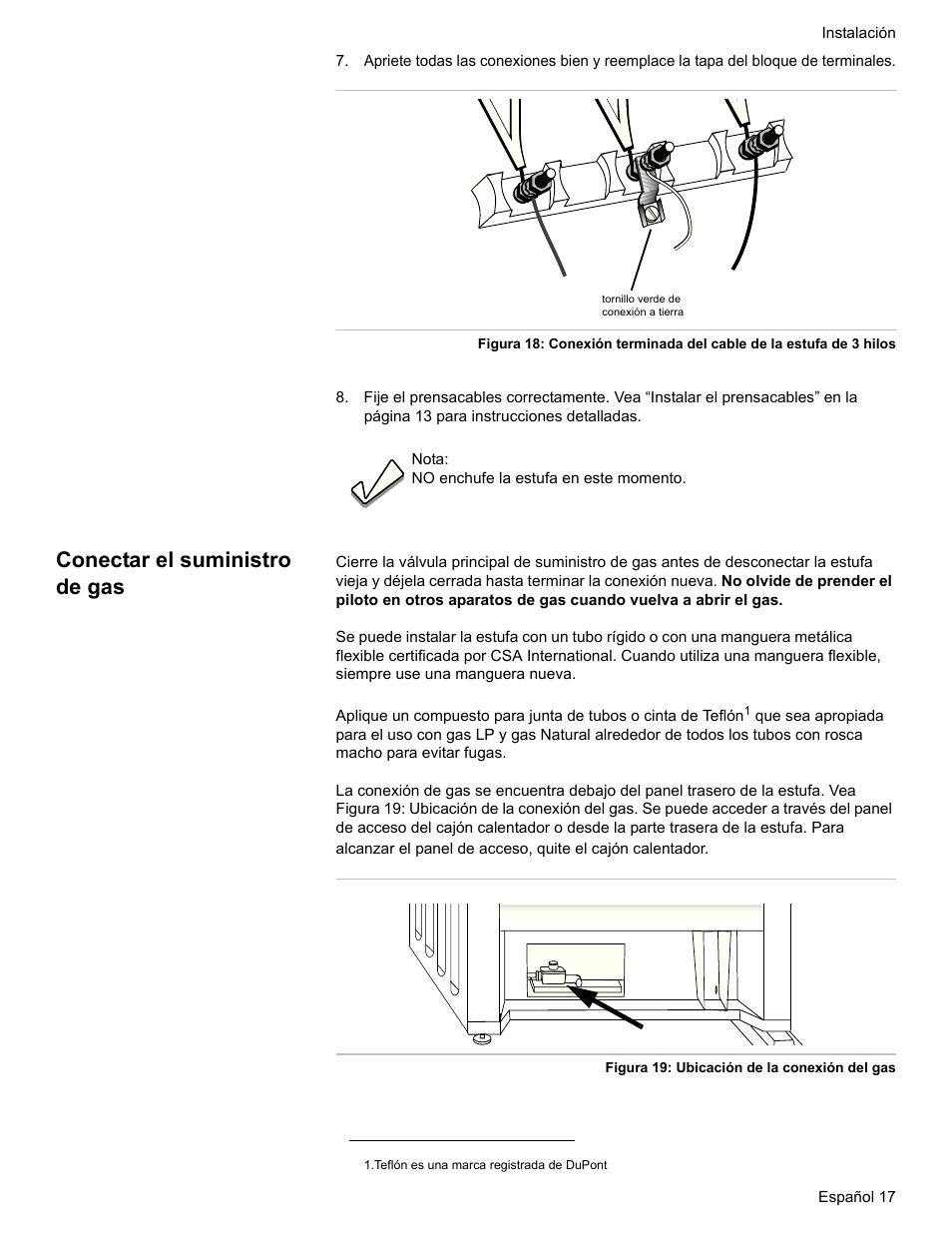 Conectar el suministro de gas | Bosch HDI7282U User Manual | Page 71 / 80