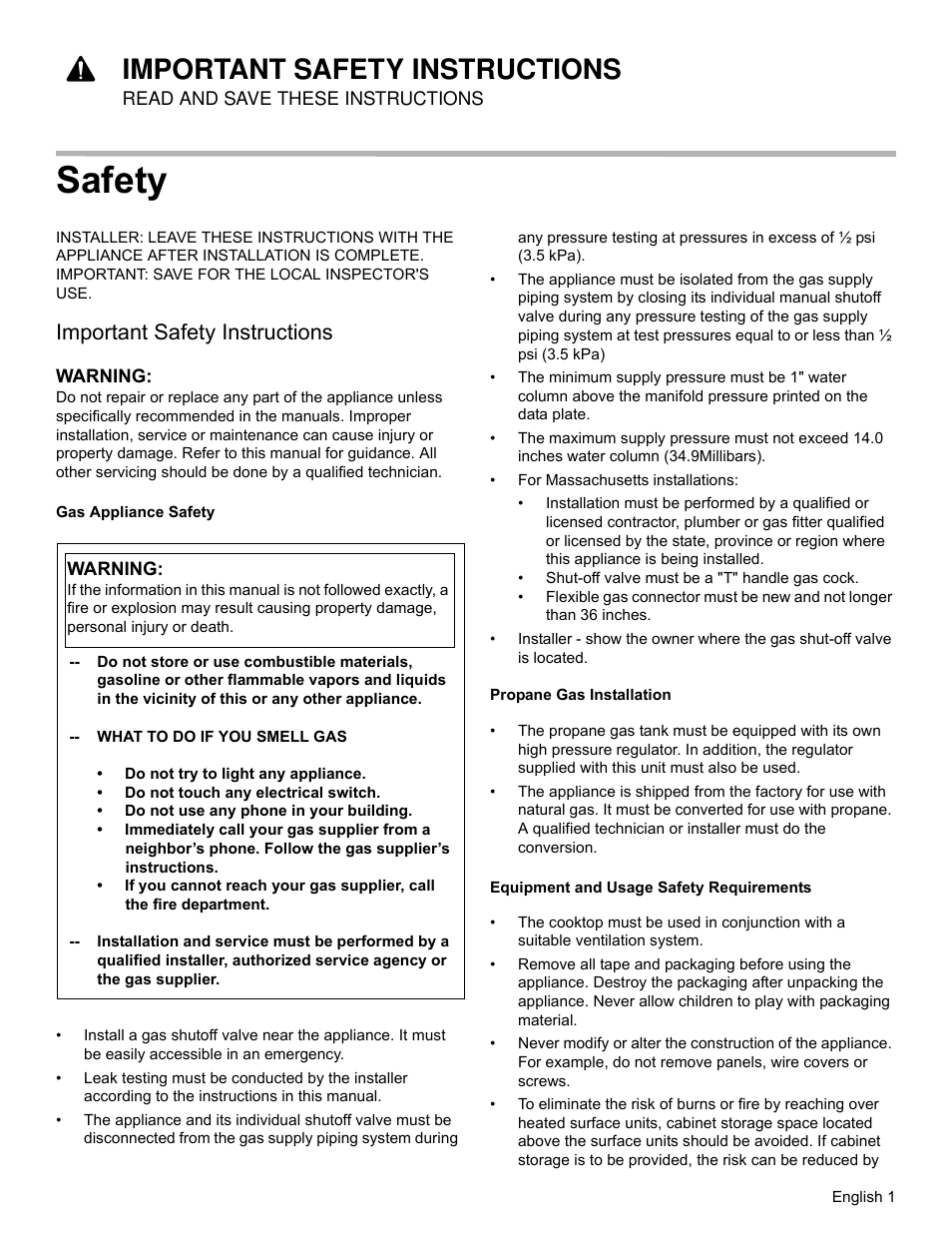 Safety, 9important safety instructions, Important safety instructions | Bosch NGM8655UC User Manual | Page 3 / 36