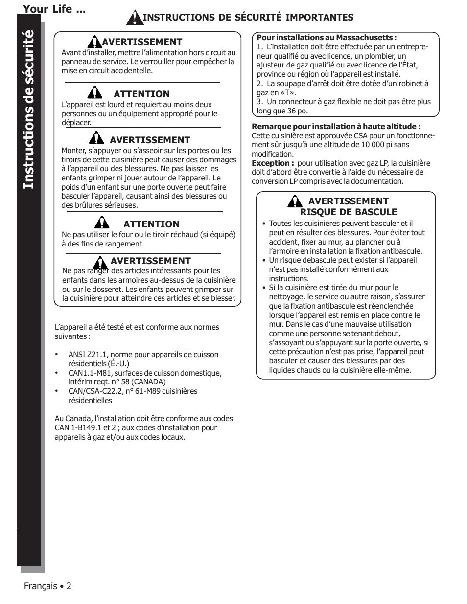Your life | Bosch HDS7052U User Manual | Page 12 / 28