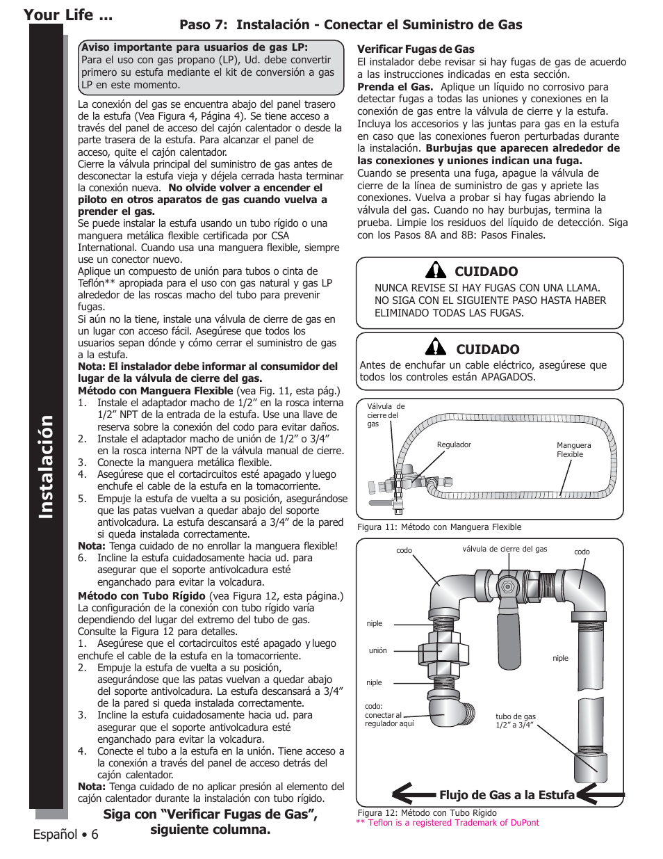 Seguridad preparación instalación pasos finales, Your life, Español • 6 | Cuidado | Bosch HDS7052U User Manual | Page 24 / 28