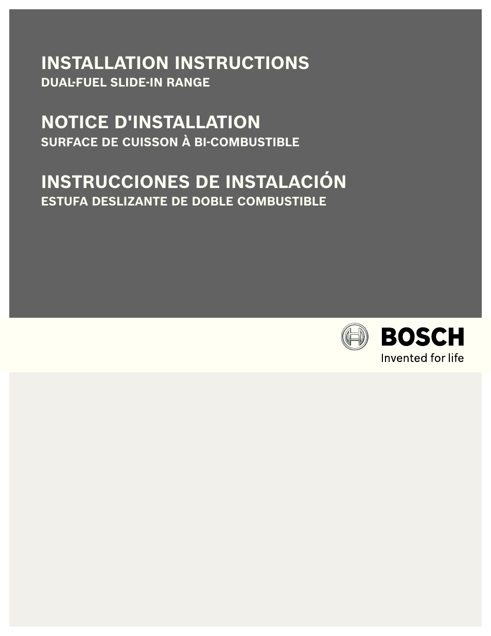 Bosch HDI7052U User Manual | 48 pages