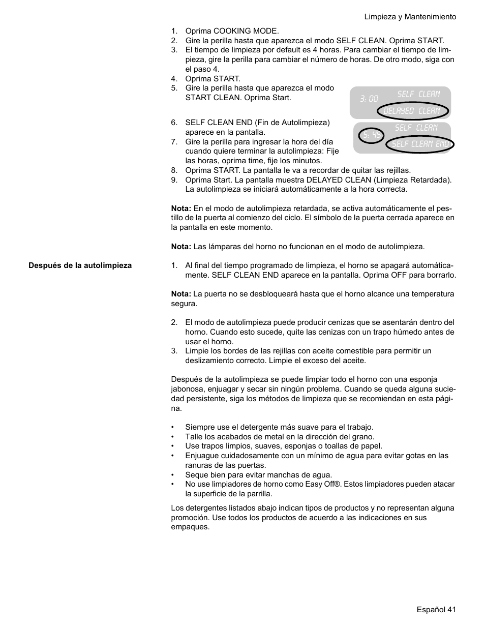 Oprima cooking mode, Oprima start, Después de la autolimpieza | Bosch HES7282U User Manual | Page 139 / 148