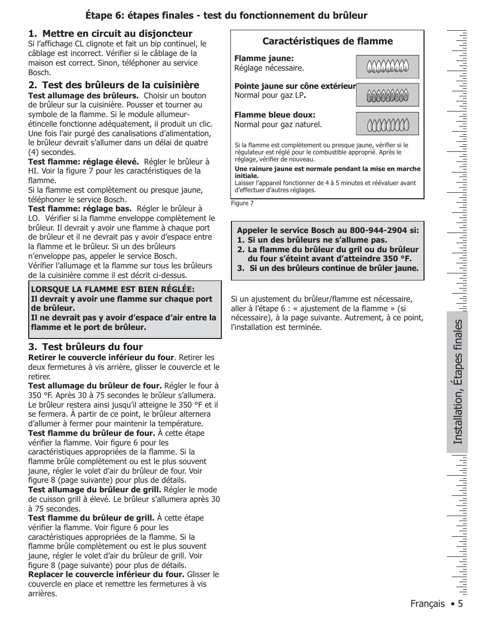 Installation, étapes finales | Bosch HGS7282UC User Manual | Page 13 / 20