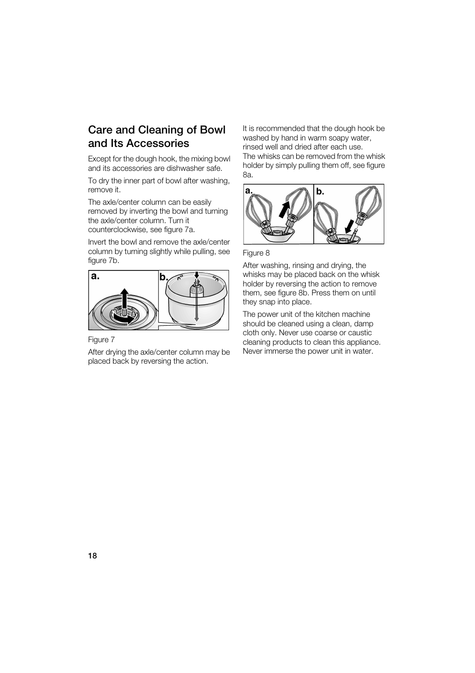 Care and cleaning of bowl and its accessories | Bosch MUM6N10UC User Manual | Page 18 / 88