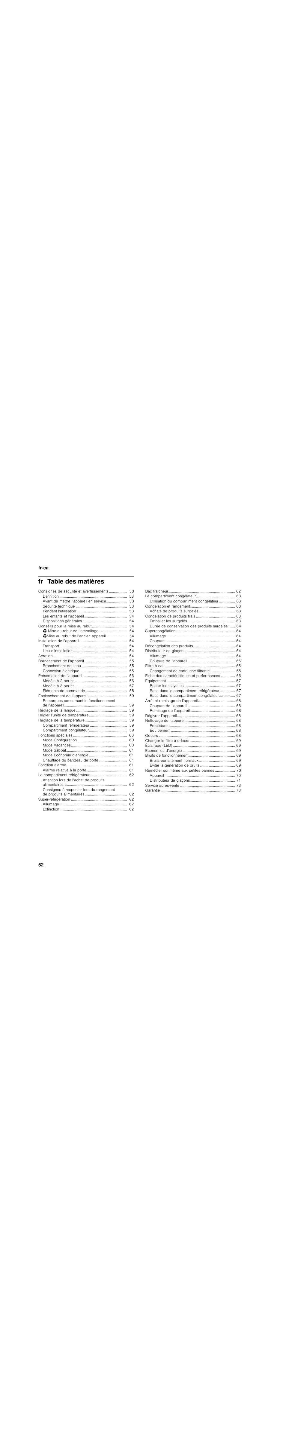 Bosch B30BB830SS User Manual | Page 52 / 76