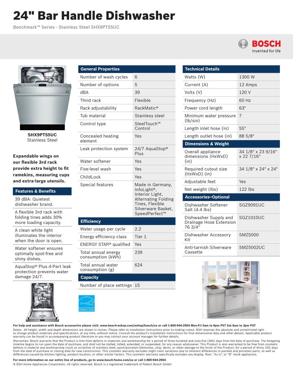 Bosch SHX9PT55UC User Manual | 3 pages