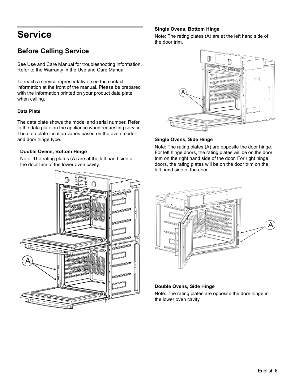 Service, Before calling service | Bosch HBL8651UC User Manual | Page 7 / 20