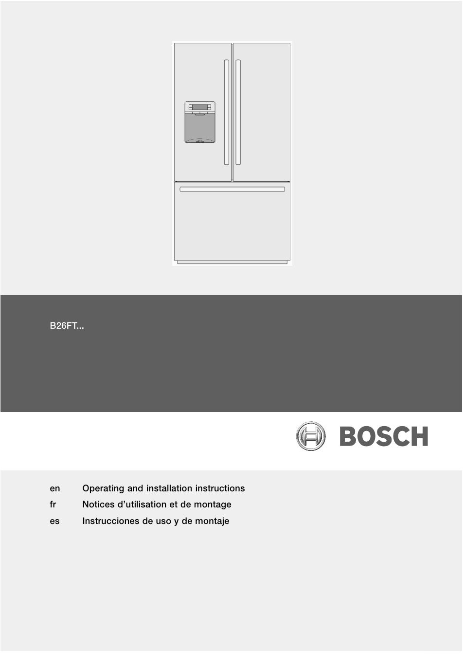 Bosch B26FT70SNS User Manual | 81 pages