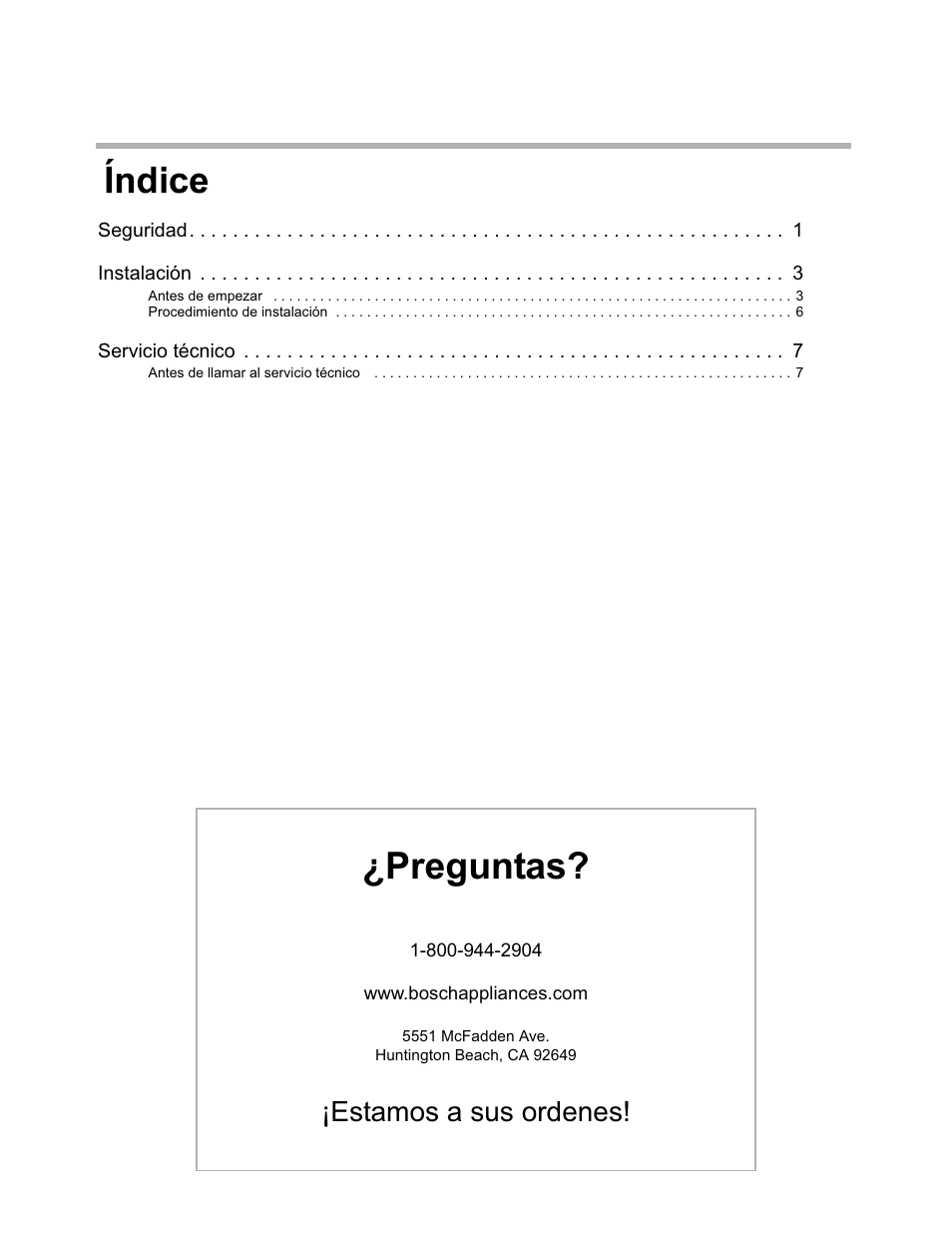 Preguntas, Estamos a sus ordenes | Bosch DHL755BUC User Manual | Page 19 / 28