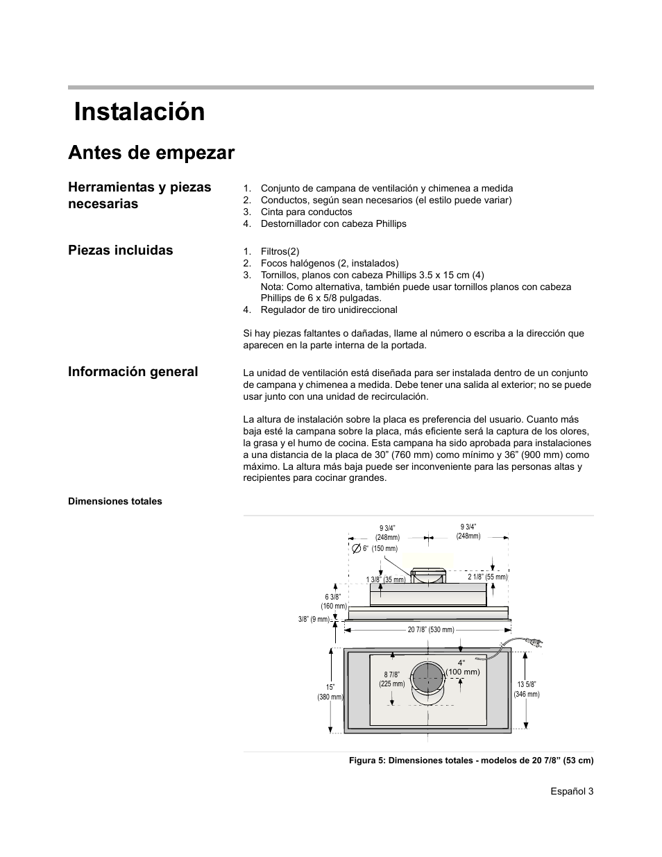 Herramientas y piezas necesarias, Piezas incluidas, Información general | Bosch DHL755BUC User Manual | Page 22 / 28